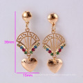 24723 Wholesale customized jewelry Muslim style sector shaped drop earrings for women